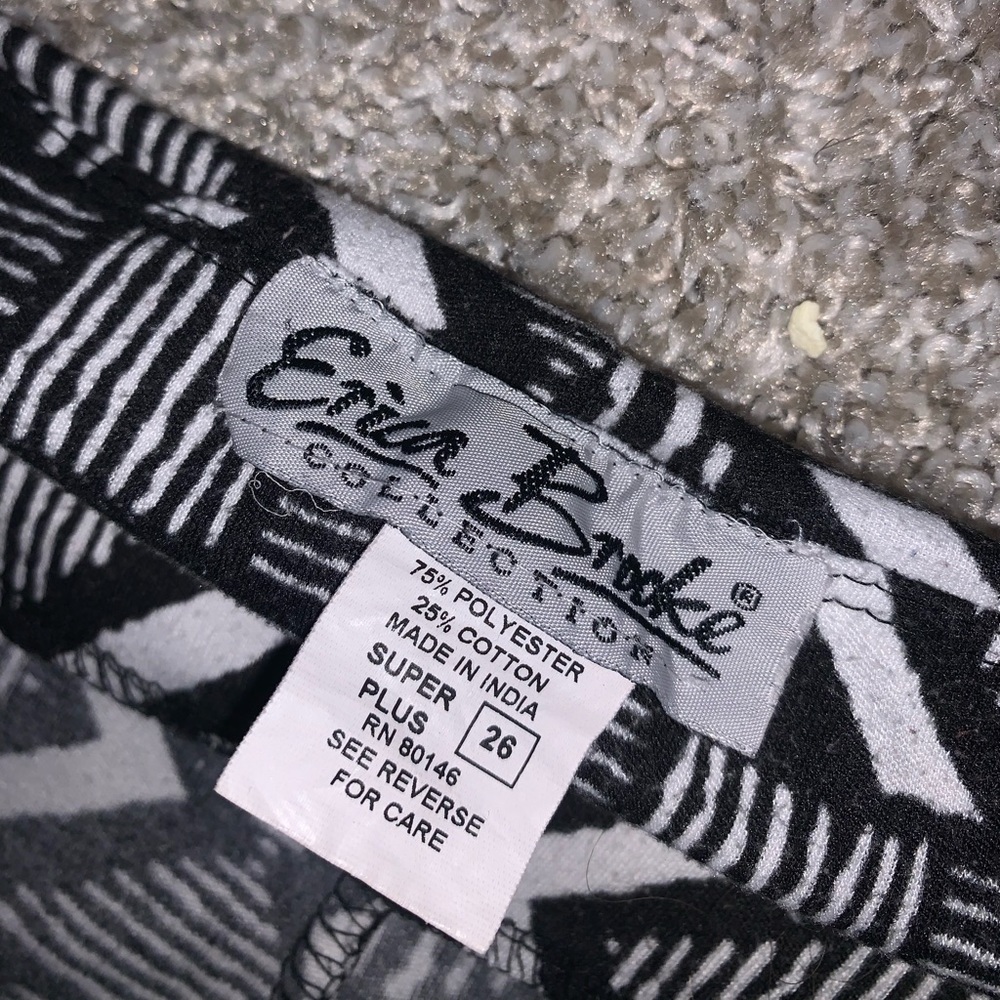 Erica Brooke Black & White pants size 26 - Picture 5 of 6